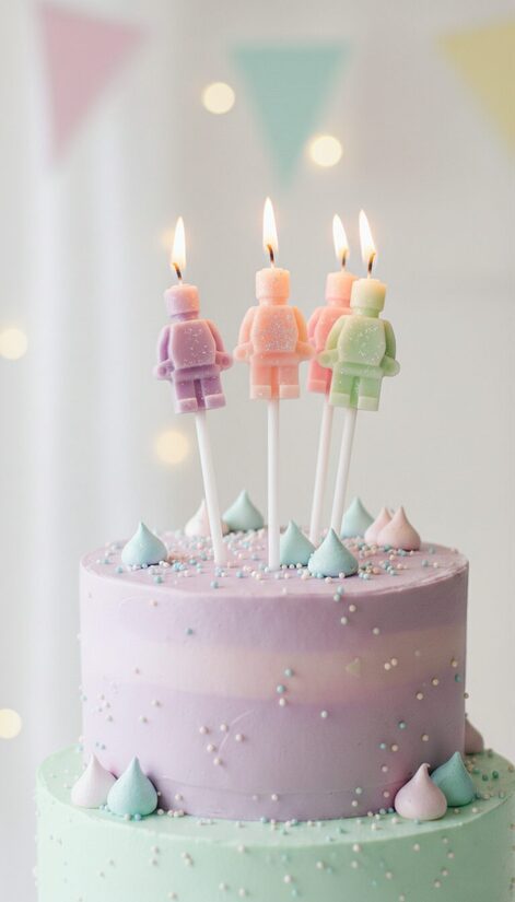 Latvijā ražota bišu vaska Svecīte-toperis Lego cilvēciņš, 1 gab